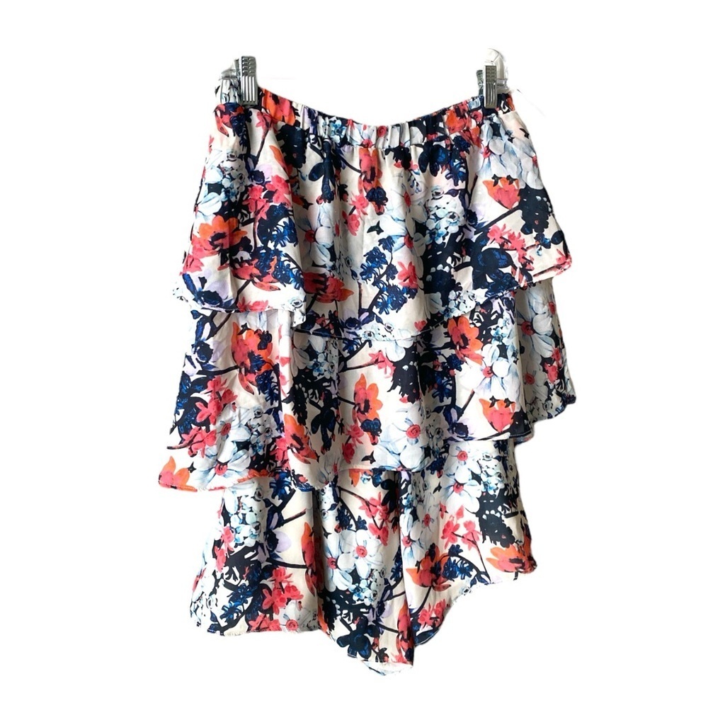 PARKER Women’s Strapless/Tube Floral Printed Tiered Romper Size M - Picture 6 of 10